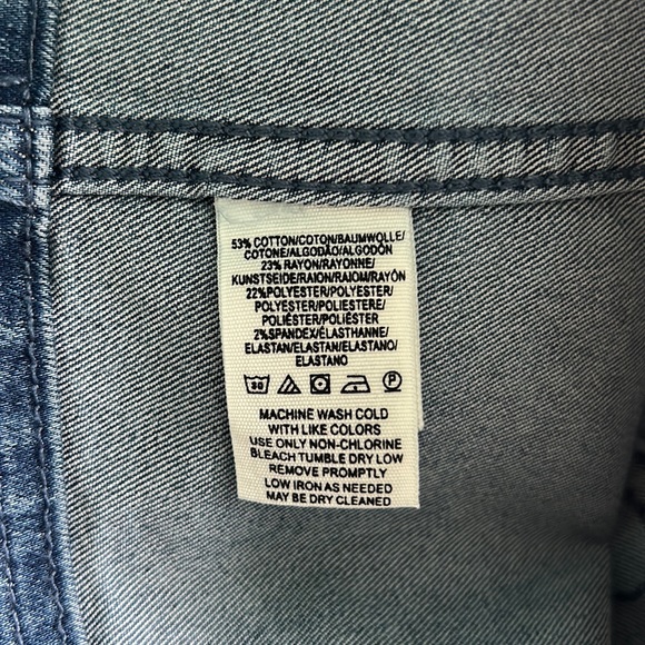 Free People Modern Femme Denim Mini Skirt Size 2 - Picture 5 of 6